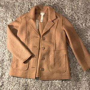 NWT - CHICOS || Polyester WOOL Caramel Button Up Warm jacket